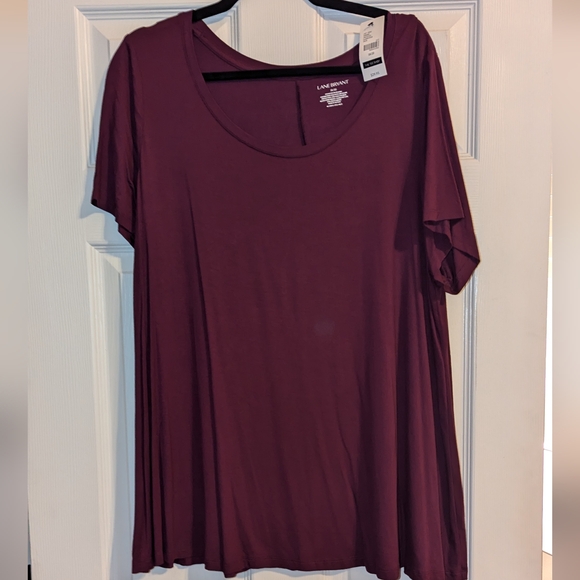 BNWT Lane Bryant Burgundy/Purple Tee size 18/20 - Picture 1 of 4